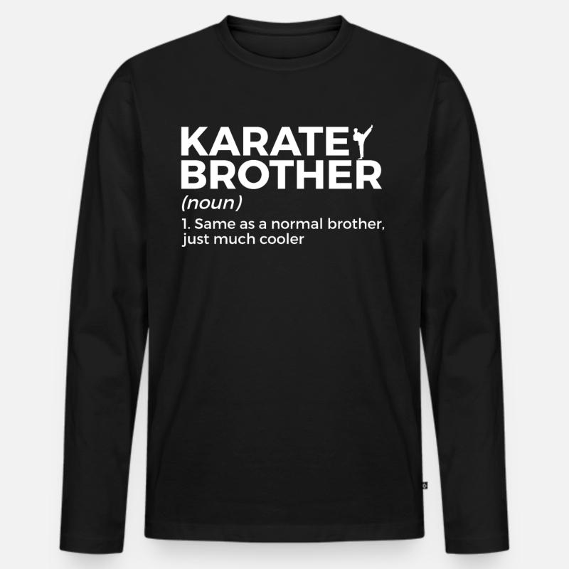 Karate - Männer Premium Bio Langarmshirt - Schwarz