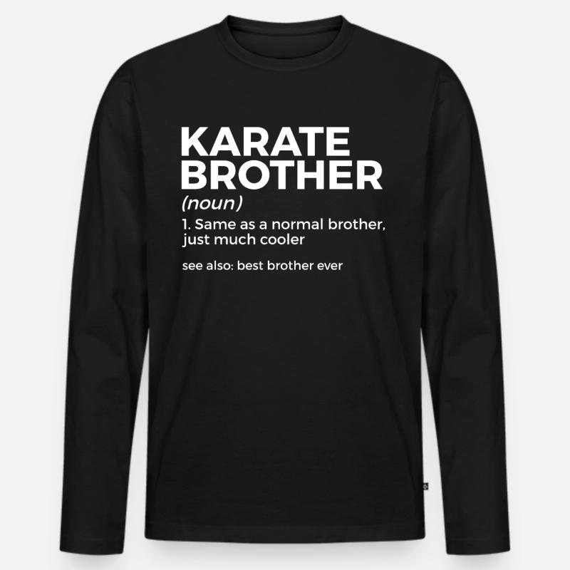 Karate - Männer Premium Bio Langarmshirt - Schwarz