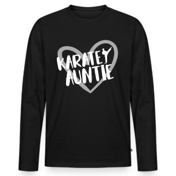 Karaté - T-shirt manches longues Premium bio Homme - noir - Devant - Nico (187cm)