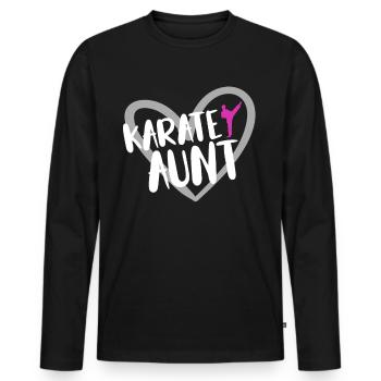 Karaté - T-shirt manches longues Premium bio Homme - noir - Devant - Nico (187cm)