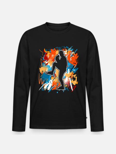 Baseball - Men's Premium Organic Long Sleeve Shirt - black