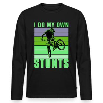 Unbenanntes Projekt 59 - T-shirt manches longues Premium bio Homme - noir - Devant - Nico (187cm)