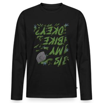 Unbenanntes Projekt 42 - Men's Premium Organic Long Sleeve Shirt - black - Front - Nico (187cm)