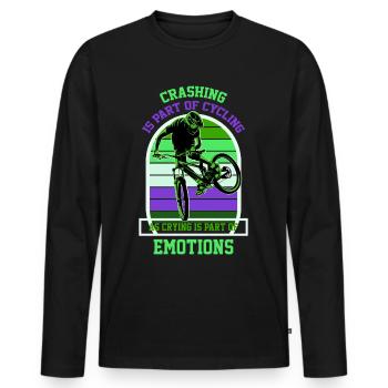 Unbenanntes Projekt 62 - Men's Premium Organic Long Sleeve Shirt - black - Front - Nico (187cm)