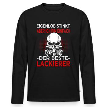 Ich bin einfach der beste Lackierer - Maler - Männer Premium Bio Langarmshirt - Schwarz - Vorne - Nico (187cm)