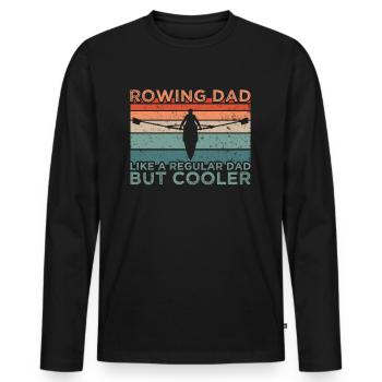 Aviron Papa Ruder Père - T-shirt manches longues Premium bio Homme - noir - Devant - Nico (187cm)