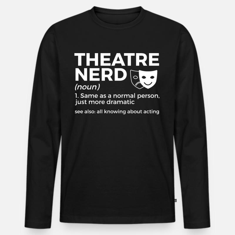 Theater Schauspieler - Männer Premium Bio Langarmshirt - Schwarz