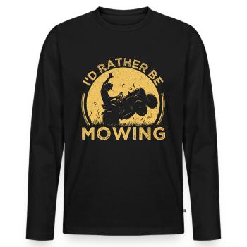 Je préfère tondre - T-shirt manches longues Premium bio Homme - noir - Devant - Nico (187cm)