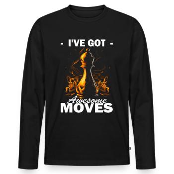 Chess - Chess player - Men's Premium Organic Long Sleeve Shirt - black - Front - Nico (187cm)