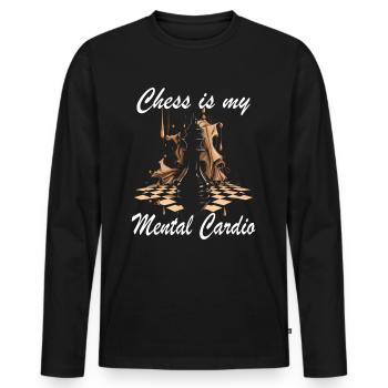 Chess - Chess player - Men's Premium Organic Long Sleeve Shirt - black - Front - Nico (187cm)