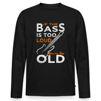 Bassspieler - Gitarre - Gitarrist - Männer Premium Bio Langarmshirt - Schwarz - Vorne - Nico (187cm)