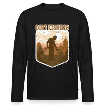 Sondler Dirt Fishing - Men's Premium Organic Long Sleeve Shirt - black - Front - Nico (187cm)