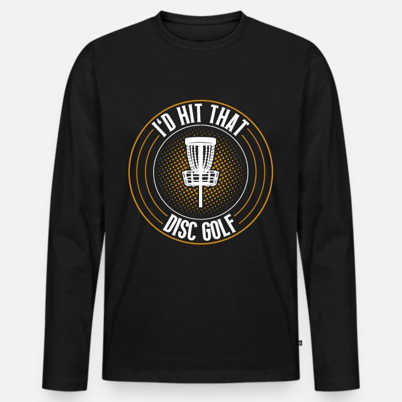 Discgolf Disc Golf - Männer Premium Bio Langarmshirt - Schwarz