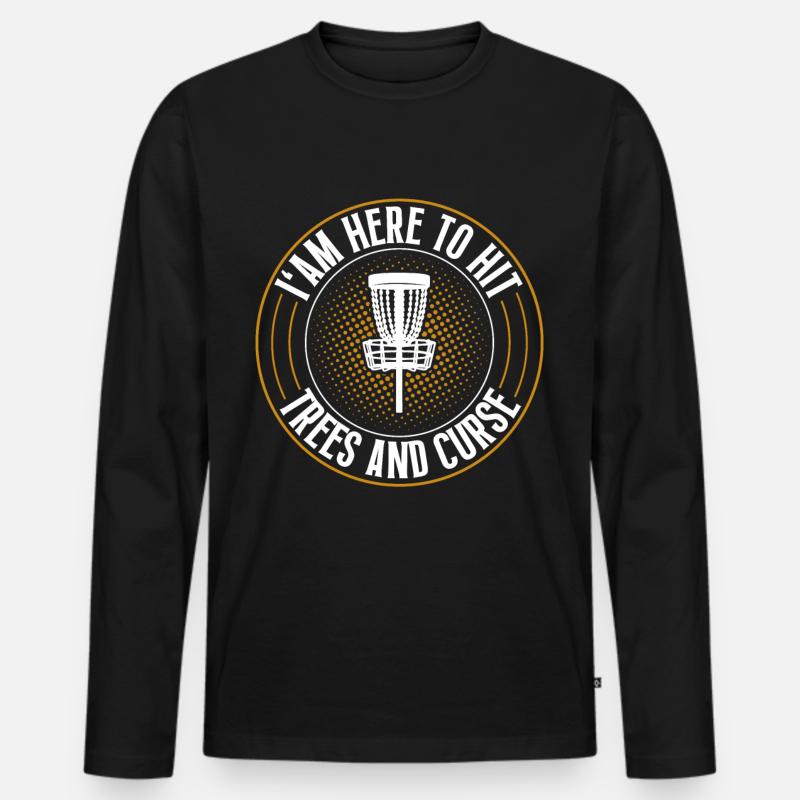 Discgolf Disc Golf - Männer Premium Bio Langarmshirt - Schwarz