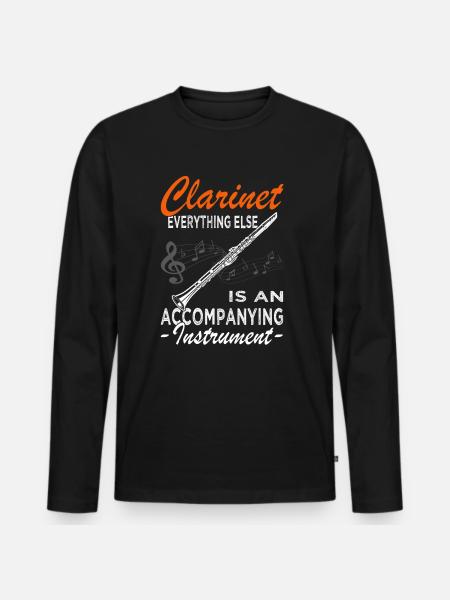 Klarinette - Klarinettist - Orchester - Männer Premium Bio Langarmshirt - Schwarz