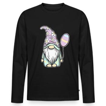 Pâques de Gnome Gnome - T-shirt manches longues Premium bio Homme - noir - Devant - Nico (187cm)
