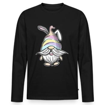 Gnomes de Pâques Gnomes - T-shirt manches longues Premium bio Homme - noir - Devant - Nico (187cm)