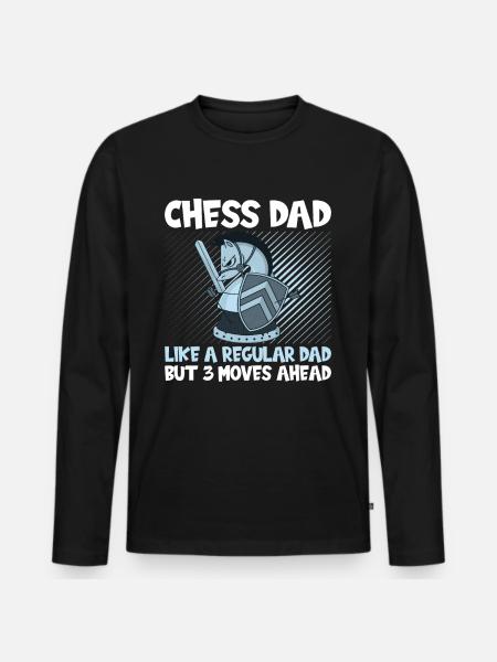 Chess Dad Chess Player - Men's Premium Organic Long Sleeve Shirt - black