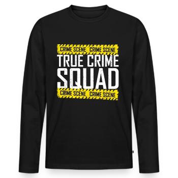 True Crime Squad - Männer Premium Bio Langarmshirt - Schwarz - Vorne - Nico (187cm)