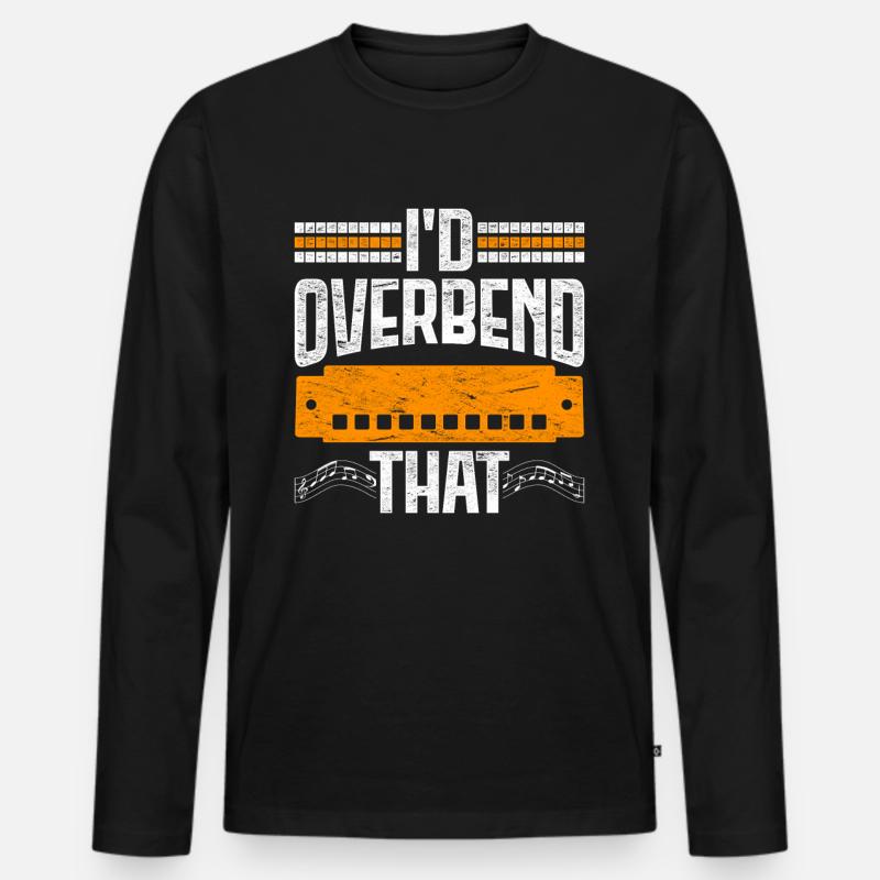 Harmonica harmonica player - Men's Premium Organic Long Sleeve Shirt - black