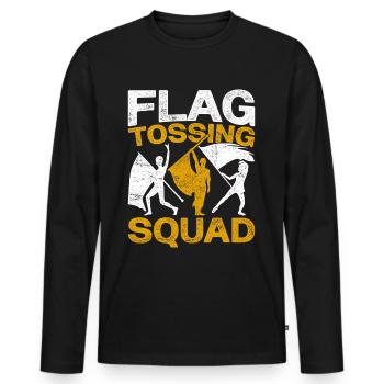 Color Guard Colorguard Flag Tossing Squad - T-shirt manches longues Premium bio Homme - noir - Devant - Nico (187cm)