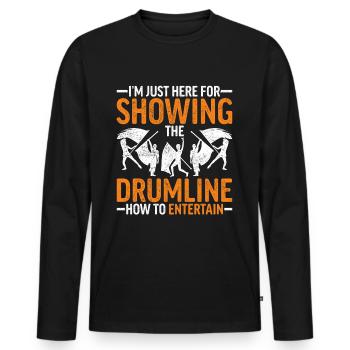 Color Guard Color Guardian - T-shirt manches longues Premium bio Homme - noir - Devant - Nico (187cm)