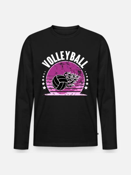 Volleyball - Men's Premium Organic Long Sleeve Shirt - black