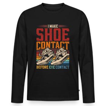 Sneaker Collector Shoe Collector - Men's Premium Organic Long Sleeve Shirt - black - Front - Nico (187cm)