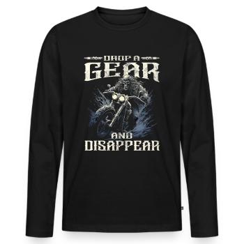 Motorcyclist Sayings | Motorcycle & Biker - Men's Premium Organic Long Sleeve Shirt - black - Front - Nico (187cm)