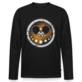 Table tennis - Men's Premium Organic Long Sleeve Shirt - black - Front - Nico (187cm)