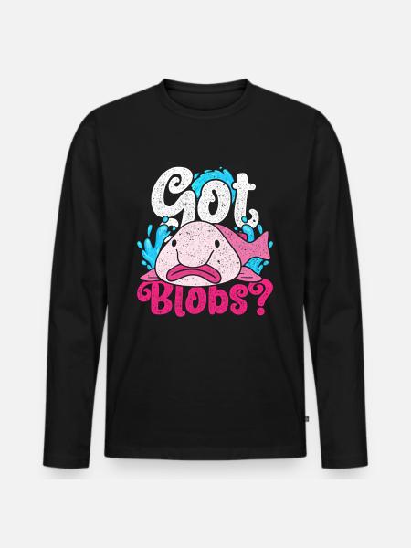 Blobfish Got Blobs? - Men's Premium Organic Long Sleeve Shirt - black