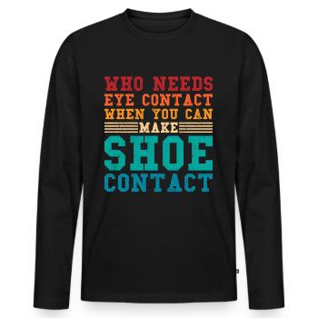 Sneaker Collector Shoe Collector - Men's Premium Organic Long Sleeve Shirt - black - Front - Nico (187cm)