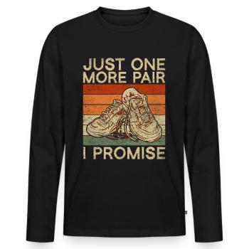 Sneaker Collector Shoe Collector - Men's Premium Organic Long Sleeve Shirt - black - Front - Nico (187cm)