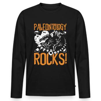 Paleontology Rocks Paleontology Paleontologist - Men's Premium Organic Long Sleeve Shirt - black - Front - Nico (187cm)