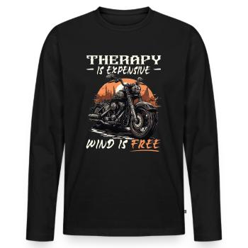 Motorrad | Motorradfahrer & Biker Spüche - Männer Premium Bio Langarmshirt - Schwarz - Vorne - Nico (187cm)