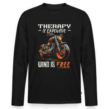 Motorrad | Motorradfahrer & Biker Spüche - Männer Premium Bio Langarmshirt - Schwarz - Vorne - Nico (187cm)
