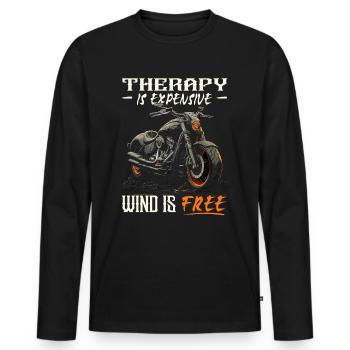 Motorrad | Motorradfahrer & Biker Spüche - Männer Premium Bio Langarmshirt - Schwarz - Vorne - Nico (187cm)