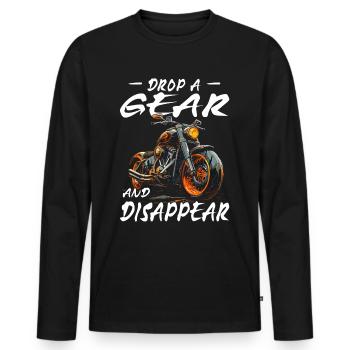 Motorrad | Motorradfahrer & Biker Spüche - Männer Premium Bio Langarmshirt - Schwarz - Vorne - Nico (187cm)