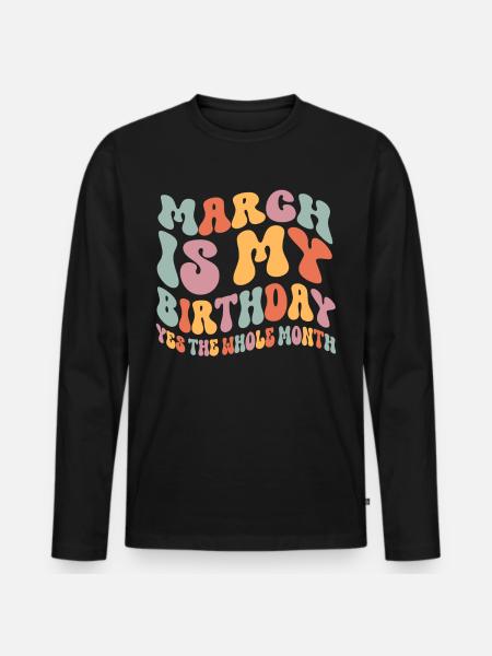 Mars Anniversaire - T-shirt manches longues Premium bio Homme - noir
