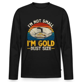 Prospecteurs d’or, chercheurs d’or, chercheurs d’or - T-shirt manches longues Premium bio Homme - noir - Devant - Nico (187cm)