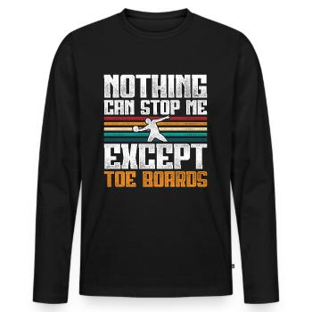 Lancer du poids Lancer du poids - T-shirt manches longues Premium bio Homme - noir - Devant - Nico (187cm)