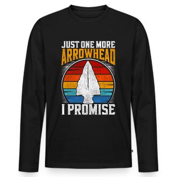 Pfeilspitzen Speerspitze Arrowhead Collection - Männer Premium Bio Langarmshirt - Schwarz - Vorne - Nico (187cm)