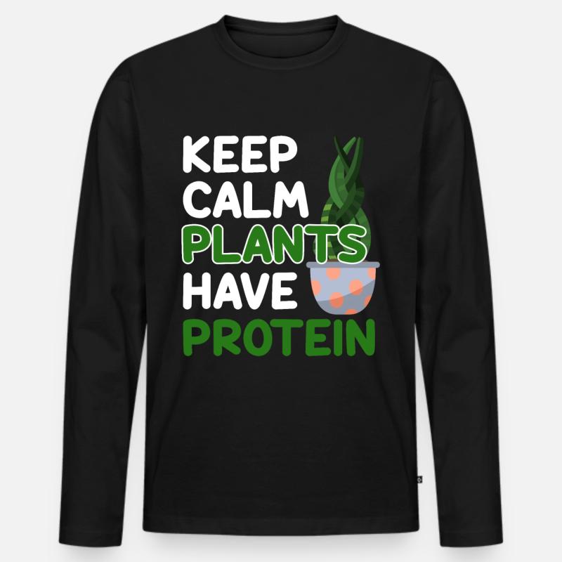 Vegan Veganismus - Männer Premium Bio Langarmshirt - Schwarz
