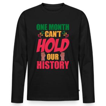 Black History Month Black History - Men's Premium Organic Long Sleeve Shirt - black - Front - Nico (187cm)