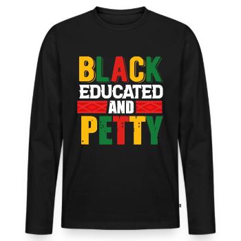 Black History Month Black History - Men's Premium Organic Long Sleeve Shirt - black - Front - Nico (187cm)