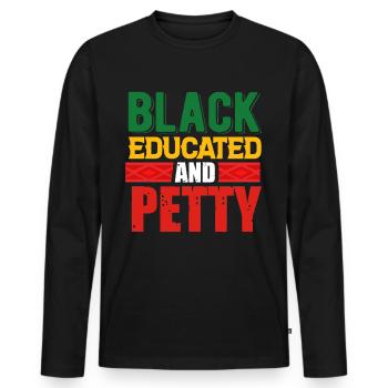 Black History Month Black History - Men's Premium Organic Long Sleeve Shirt - black - Front - Nico (187cm)