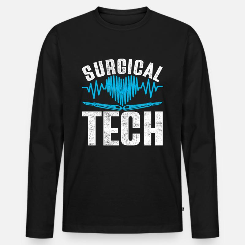 Chirurgischer Assistent CTA - Männer Premium Bio Langarmshirt - Schwarz