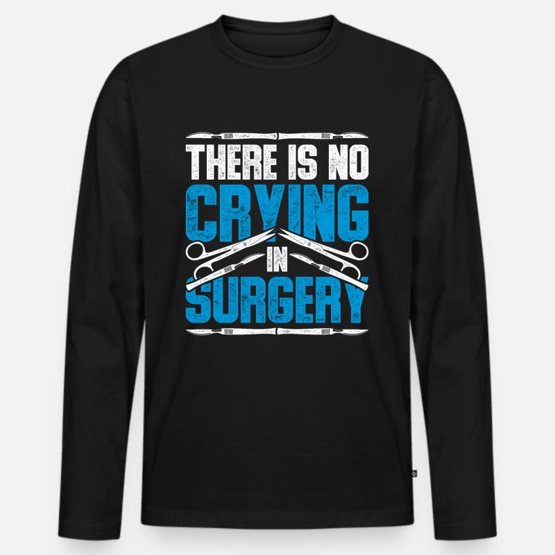 Chirurgischer Assistent - Männer Premium Bio Langarmshirt - Schwarz