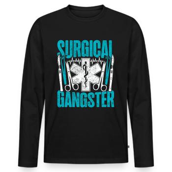 Kirurgisk assistent kirurgisk gangster - Premium økologisk langærmet T-shirt til mænd - sort - Foran - Nico (187cm)
