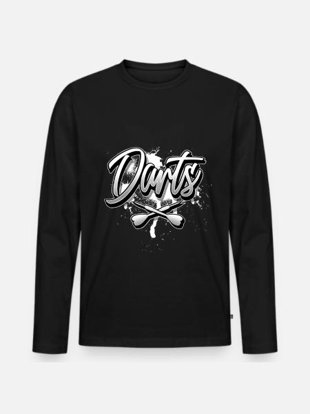Darts - Men's Premium Organic Long Sleeve Shirt - black